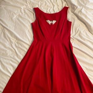 Worn once red dress w/ front keyhole